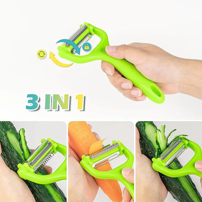 Herb Scissors  Stainless Steel 5 Blade Kitchen Shears Household Vegetable Cutter with Cover Multifunctional Kitchen Gadgets